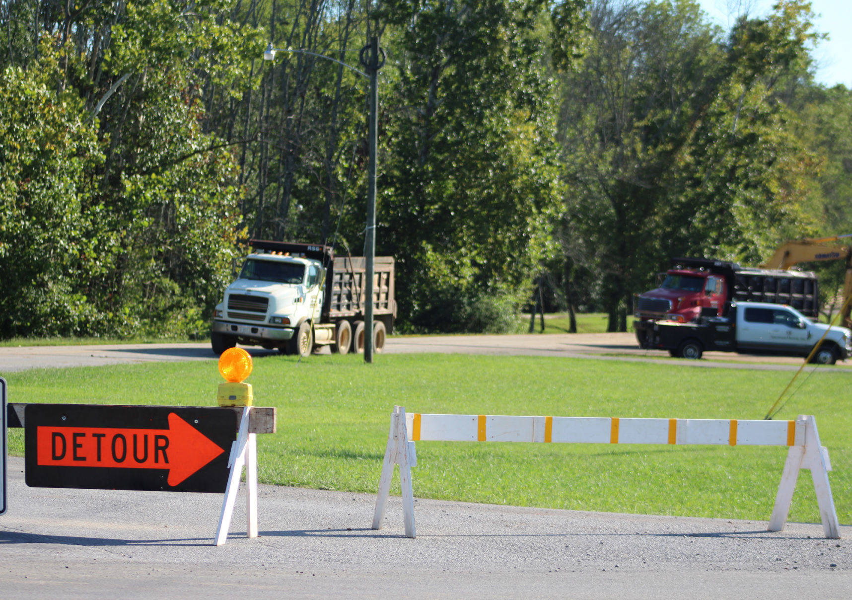 Street closed for cleanup